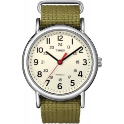 Reloj Timex 1135-42538 Weekender Slip Through Casual Olive G (Importación USA)