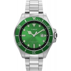 Reloj Timex TW2U72000 Harborside Coast 43mm Silver Green (Importación USA)