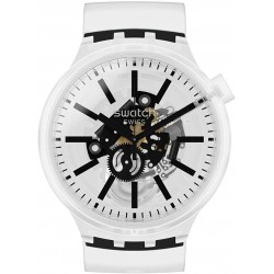 Reloj Swatch SO27E101 Swiss Quartz Silicone Strap Transparent