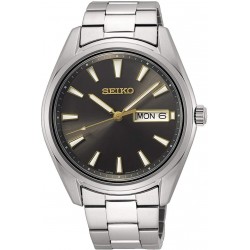 Reloj Seiko SUR343P1 Quartz Grey Dial Stainless Steel Hombre (Importación USA)