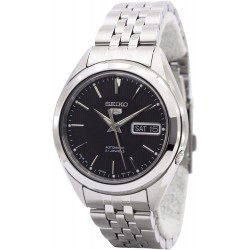 Reloj Seiko SNKL23J1 5 Black Dial Stainless Steel Hombre (Importación USA)