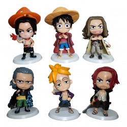 Figura One Piece Luffy Set X6 + Obsequio (Entrega Inmediata)