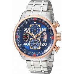 Reloj Invicta New Hombre 17203"Aviator Stainless Steel and 1 (Importación USA)