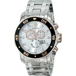 Reloj Invicta 80037 Hombre Pro Diver Chronograph Silver Dial Stainless Steel