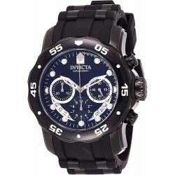 Reloj Invicta 6986 Hombre Pro Diver Scuba 48mm Black Stainless Steel Quartz with Silicone Strap,