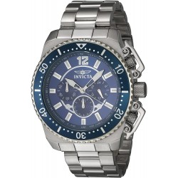 Reloj Invicta 21953 Hombre Pro Diver 48mm Stainless Steel Chronograph Quartz Blue Dial , Silver, Gold, Two Tone