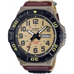 Reloj Casio MRW-210HB-5BVCF Hombre Quartz Nylon Strap, Khaki, 28.4 Casual (Model: MRW-210HB-5BVCF)