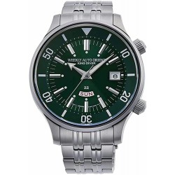 Reloj Orient RA-AA0D03E1HB Hombre Weekly King Diver Stainless Steel Green Dial Day Date Automatic