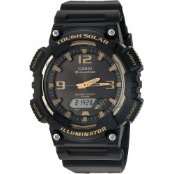 Reloj Casio EAW-AQ-S810W-1A3V Hombre Tough (Solar Powered) Quartz with Resin Strap, Black, 21