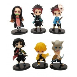 Demon Slayer Kimetsu No Yaiba Colección 6 Figuras En Bolsa (Entrega Inmediata)