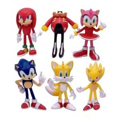 Sonic Boom Tails Knuckles Amy Colección 6 Figuras En Bolsa (Entrega Inmediata)