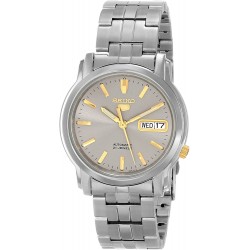 Reloj Seiko SNKK67 Hombre "Seiko 5" Grey Dial Stainless Stee (Importación USA)