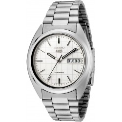 Reloj Seiko SNXF05 Hombre 5 Automatic White Dial Stainless S (Importación USA)