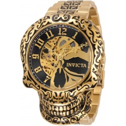 Reloj Invicta 35109 Gold/Black Artist Men Skull Hombre Automatic