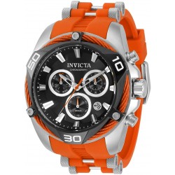 Reloj Invicta 31314 Hombre Bolt Quartz with Stainless Steel, Silicone Strap, Orange, 50 (Model: 31314)