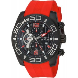 Reloj Invicta 22810 Hombre Pro Diver 50mm Stainless Steel and Red Silicone Chronograph Quartz , (Model: 22810)