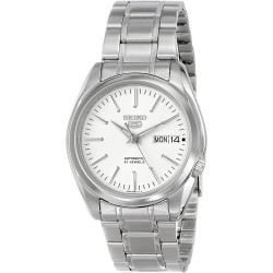 Reloj Seiko SNKL41 Hombre "Seiko 5" White Dial Stainless Ste (Importación USA)