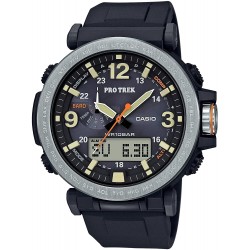 Reloj Casio PRG-600-1CR Hombre PRO TREK Stainless Steel Japanese-Quartz with Resin Strap, Black, 23.77 (Model: PRG-600-1CR)