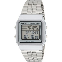 Reloj Casio A500WA-7D - Vintage Unisex Digital Quartz LCD Dial Grey Steel Strap