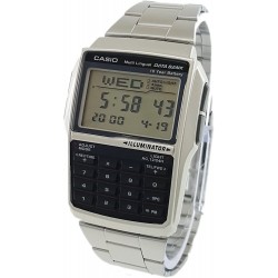 Reloj Casio DBC32D Hombre DBC-32D-1A Silver Steel Databank Calculator