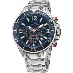 Reloj Nautica NAPNSS123 Hombre Quartz Stainless Steel Strap, Silver, 22 Casual (Model: NAPNSS123)