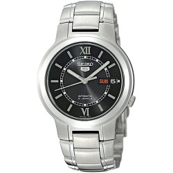 Reloj Seiko SNKA23K1S Hombre Stainless-Steel Analog with Bla (Importación USA)