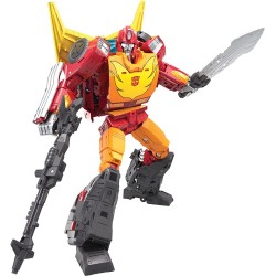 Figura Transformers Toys Generations War for Cybertron: Kingdom Commander WFC-K29 Rodimus Prime with Trailer Action Figure, Kids Ages 8 and Up, 7.5-in