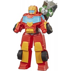 Figura Transformers Playskool Heroes Rescue Bots Academy Power Hot Shot Converting Toy Robot, 14-Inch Collectible Action Figure for Kids Ages 3 and Up