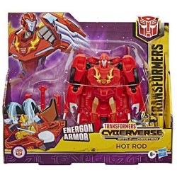 Figura Transformers Toys Cyberverse Ultra Class Hot Rod Action Figure. Combines with Energon Armour to Power Up, for Kids Ages 6 and 6.75 Inch