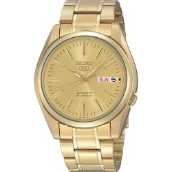 Reloj Seiko SNKL48 Hombre 5 Automatic Gold-Tone Steel and Di (Importación USA)