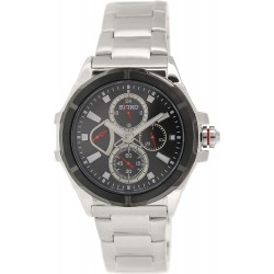 Reloj Seiko SRL035 Lord GMT Multi-Function Black Dial Stainl (Importación USA)