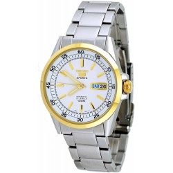 Reloj Seiko SNZH20 5 Two Tone Stainless Steel Automatic Whit (Importación USA)