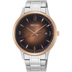 Reloj Seiko SGEH90P1 Essentials Quartz Brown Dial Hombre SGE (Importación USA)