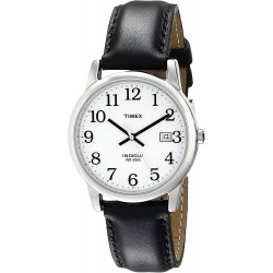 Reloj Timex T2H281 Hombre Easy Reader Date Leather Strap (Importación USA)