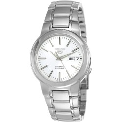 Seiko Men's SNKA01K1 Seiko 5 Automatic White Dial Stainless Steel Watch