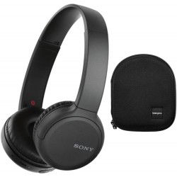 Sony WH-CH510 Wireless On-Ear Headphones, Black (WHCH510/B) with Knox Gear Hard-Shell Case Bundle (2 Items)