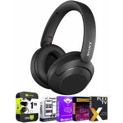 Sony WH-XB910N Wireless Over-Ear Noise Cancelling Headphones - Black Bundle with Tech Smart USA Audio Entertainment Essentials Bundle + 1 YR CPS Enhan