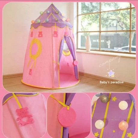 Carpa Infantil Tipo Castillo Plegable Con Forro