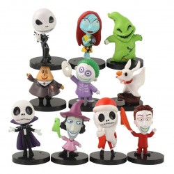 Figura Jack Skellington Set X10 El Extraño Mundo De Jack