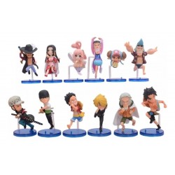 One Piece Luffy Ace Zoro Colección 12 Figuras En Bolsa