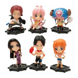 One Piece Shanks Nami Chopper Colección 6 Figuras En Bolsa