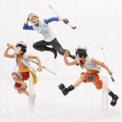 Set X3 Figuras Monkey D Luffy Portgas Ace Sabo One Piece