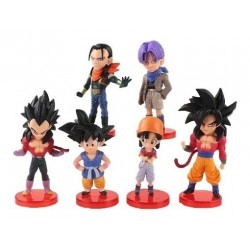 Figuras Set X 6 Dragon Ball Base Roja 8 Cm