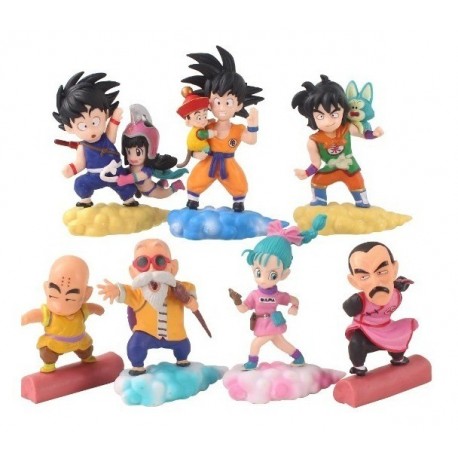 Set X 6 Figuras Drgon Ball Z Goku Niño Krilin Maestro Roshi