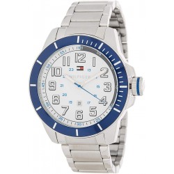 Reloj Tommy Hilfiger 1791073 Three-Hand Silver-Tone Stainles (Importación USA)