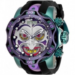 DC Comics Joker Swiss Ronda Z60 Caliber Men's Watch - 52.5mm. Black. Purple. Green (26950)