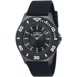 Men's Reserve Titanium Quartz Watch with Silicone Strap, Black, 22 (Model: 23761)