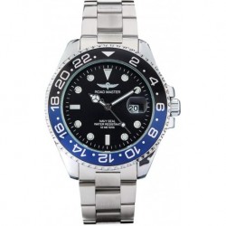 Men's Watches by Road Warrior Submariner GMT Black and Dark Blue Dial Bezel, Japan Quartz Movement M