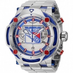 NHL New York Rangers Swiss Ronda Z60 FE Caliber Men's Watch - 60mm. Steel. Blue (42202)