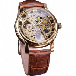 Men's Automatic Wrist Mechanical Watches Golden Design Limited Luxury Carved Dial Mechanical Watch f